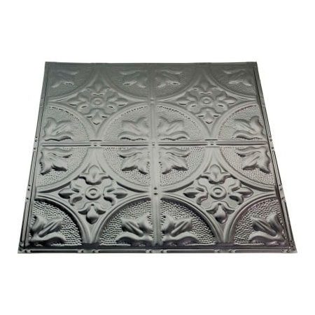 Acoustic Ceiling Products Great Lakes Tin Jamestown 2' X 2' Nail-up Tin Ceiling Tile in Argento - T51-07